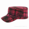 Women's Plaid Military Style Hat, High-quality, Eco-friendly, Various Sizes and Colors Available